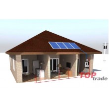 Автономная солнечная станция мощностью 1,0 кВт (АКБ 12В-200Ач - 2 шт.)